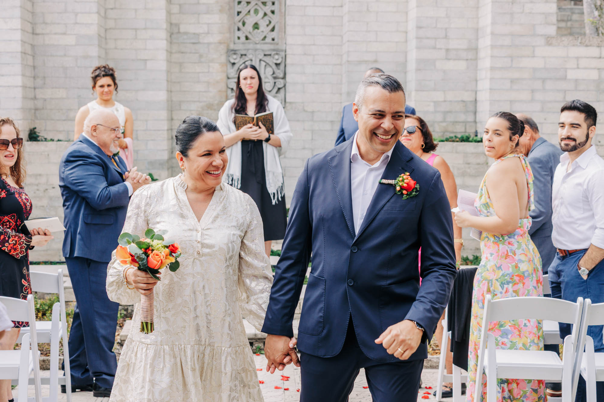 bride and groom exit ceremony