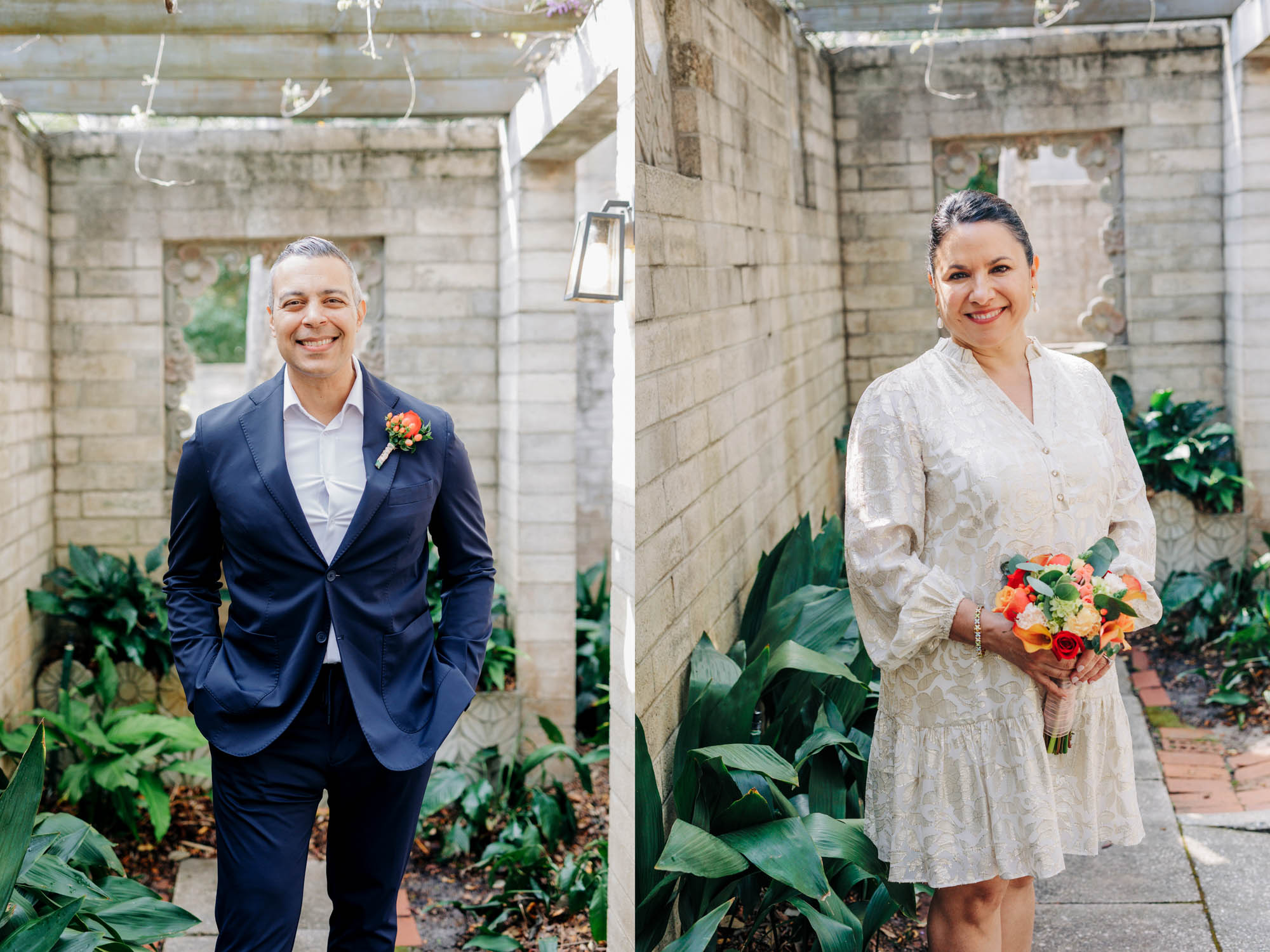 Maitland art center bride and groom