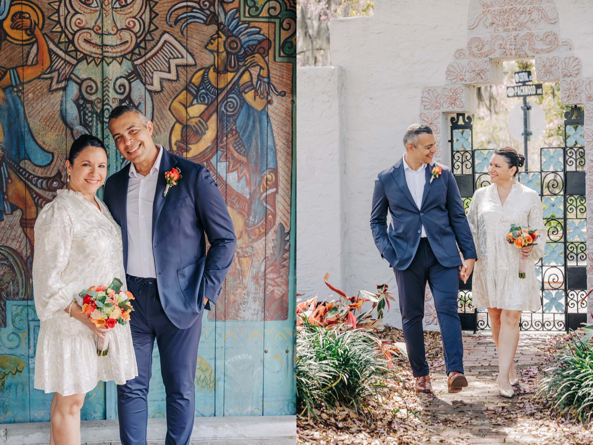 bride and groom portraits orlando wedding